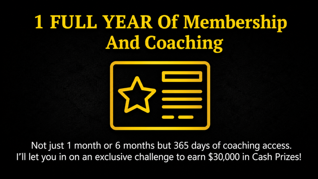 1 year of coaching membership offer