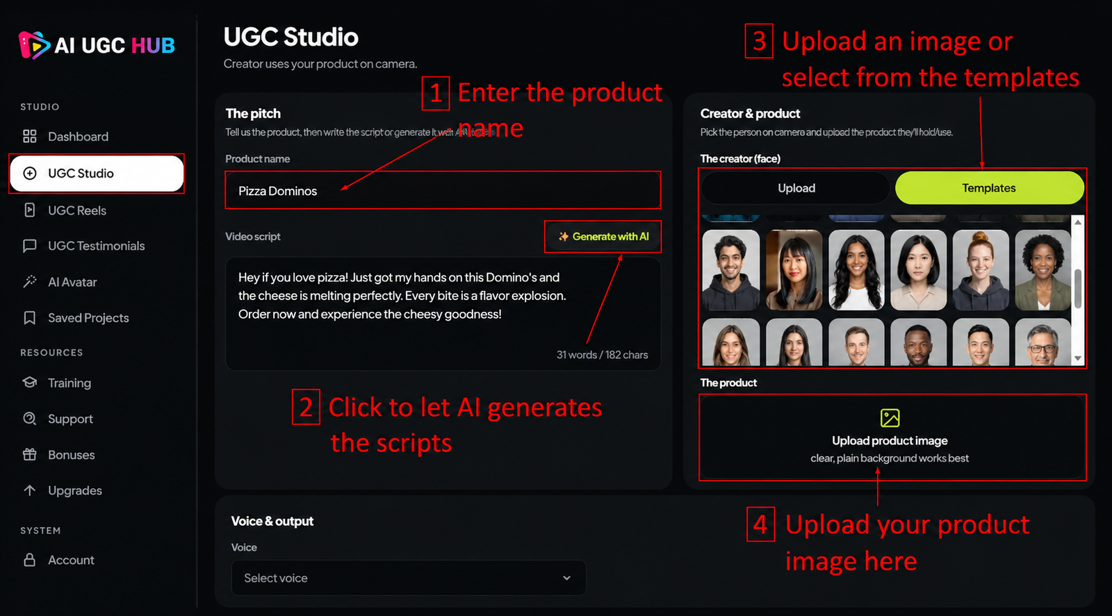 AI-UCG-Hub-Demo-3-ugc-studio
