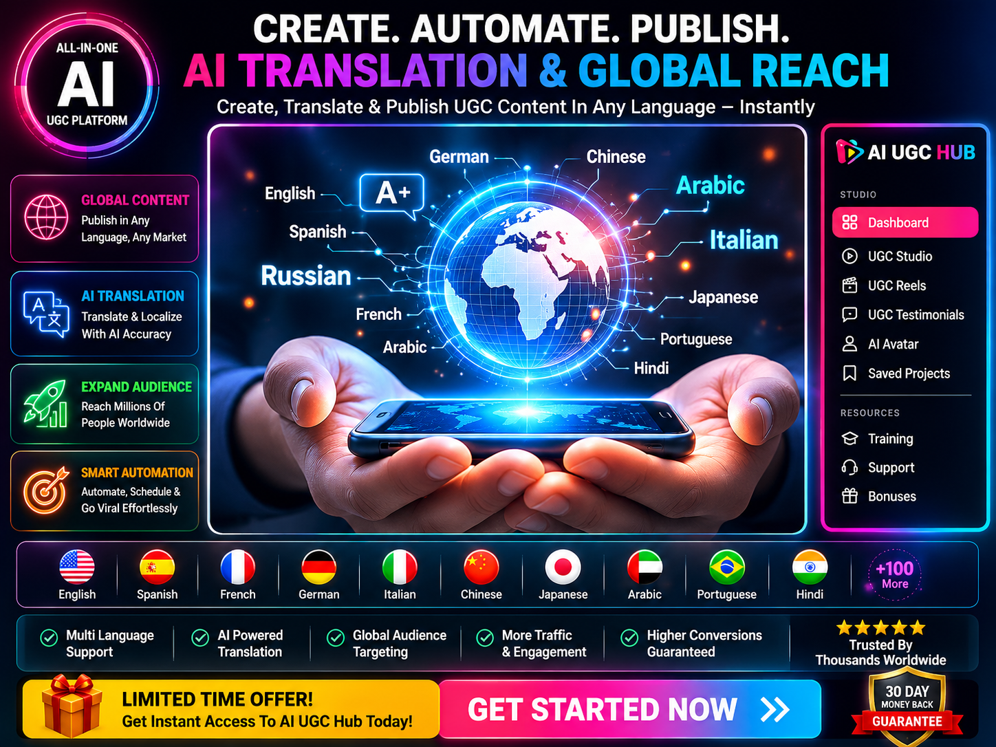 AI-powered UGC platform promo