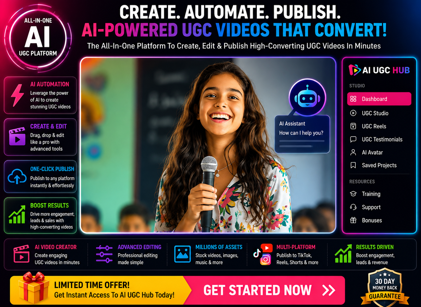 AI-powered UGC video platform ad