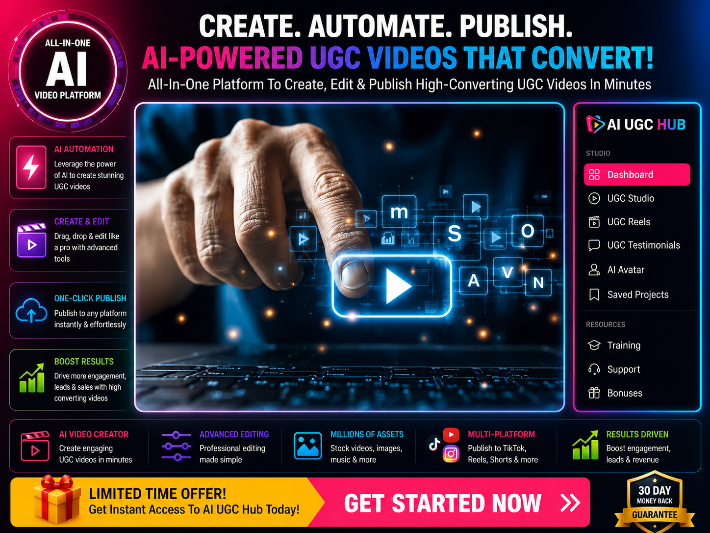AI-powered video platform showcase