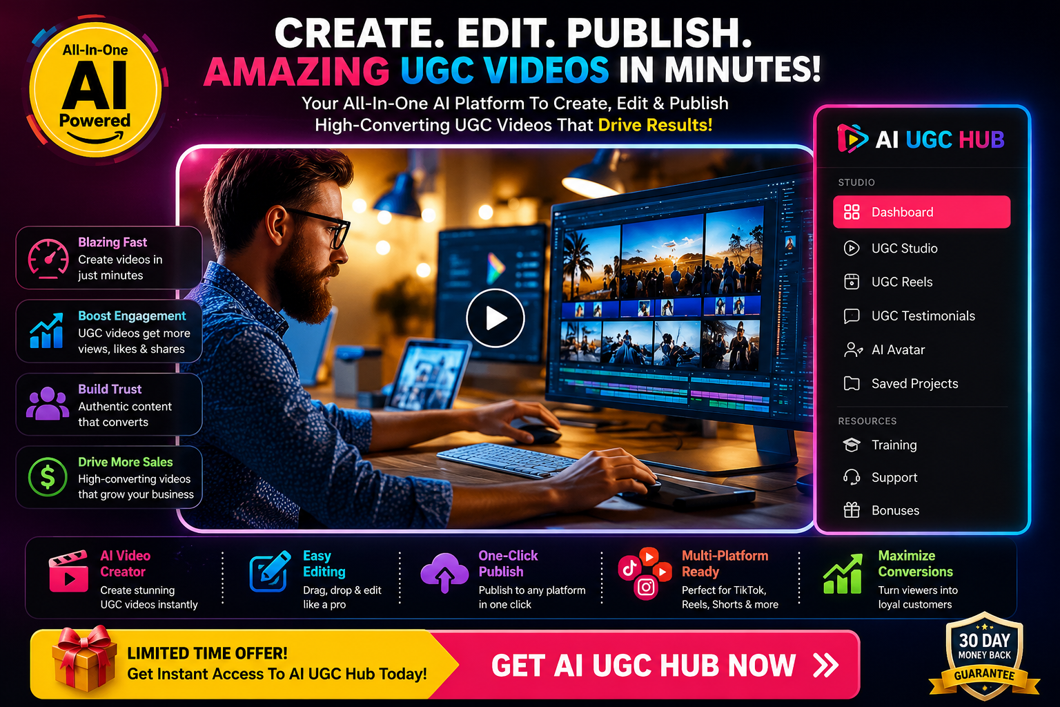 Create, edit, publish with ease