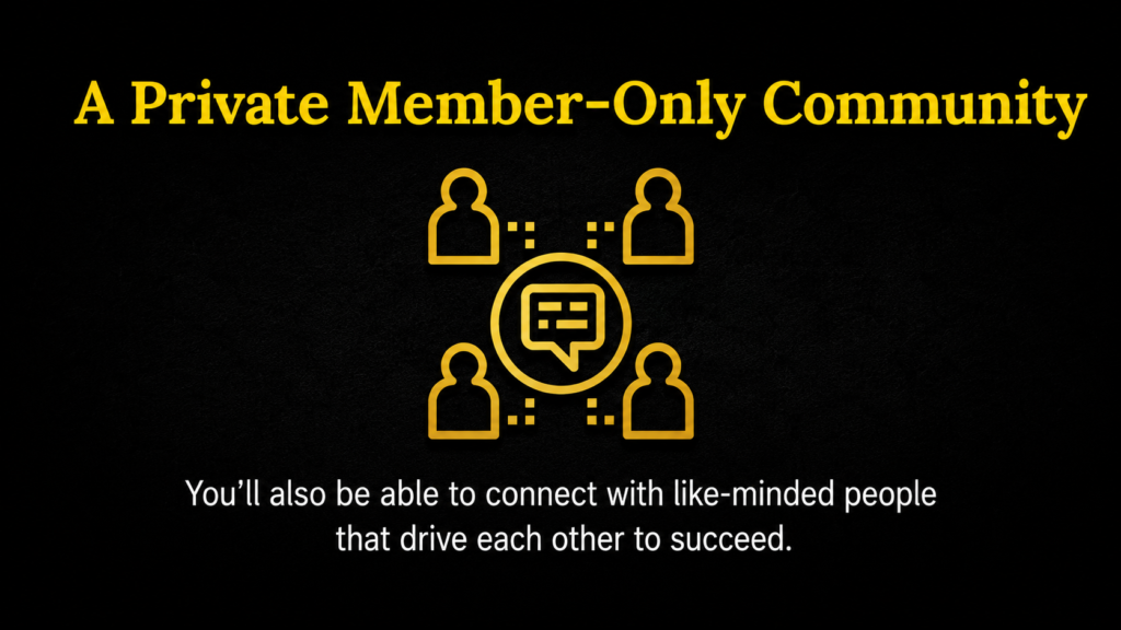 Exclusive member community connection concept