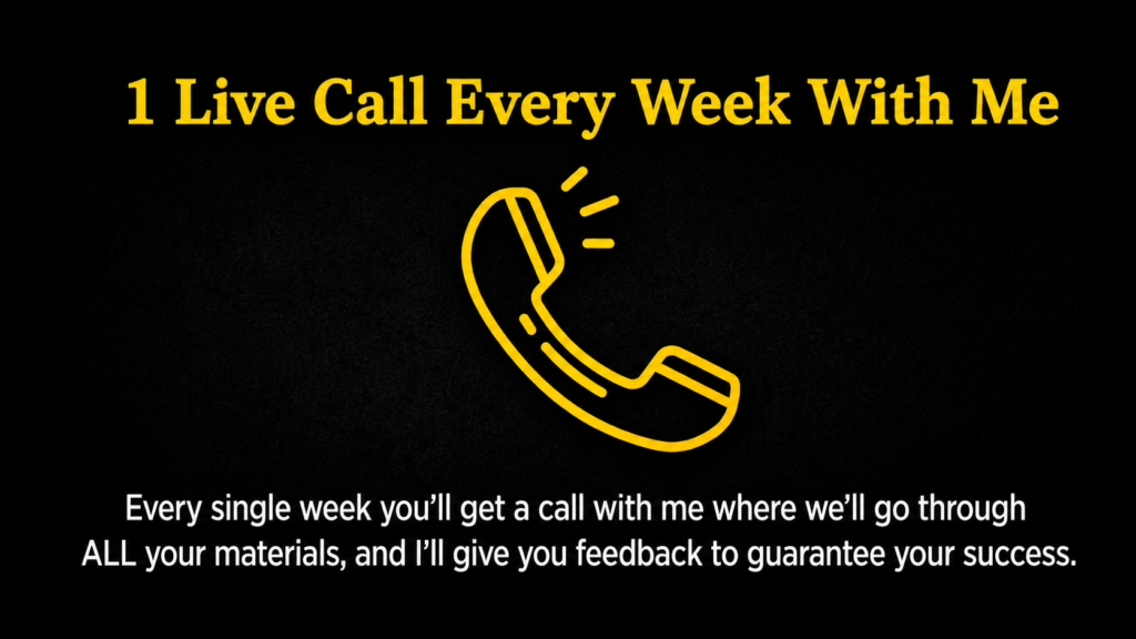Weekly live call promotion graphic